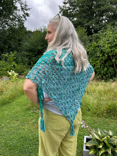 Meditasjonssjal i merino og mohair